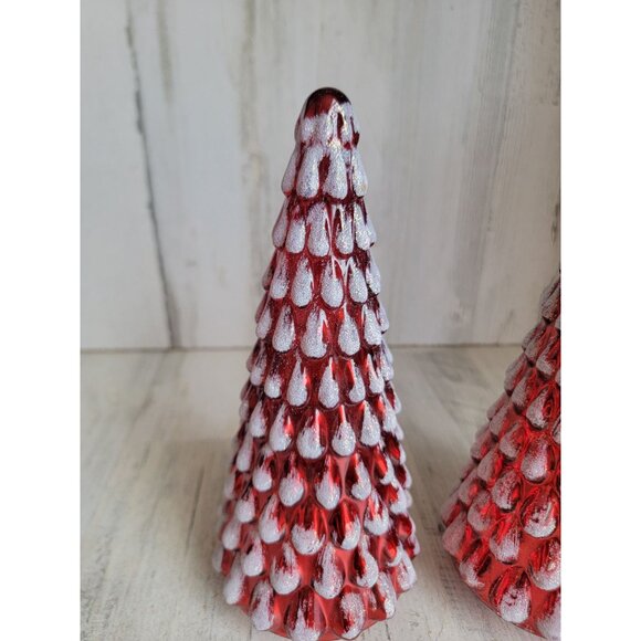 diamond star glass glitter red tree figure set home decor unique - Picture 3 of 6